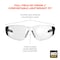 Ergodyne SAGA, Safety Glasses, Anti-Fog, Clear Lens, Matte Black Frame, Frameless SAGA-AF - alternate 6